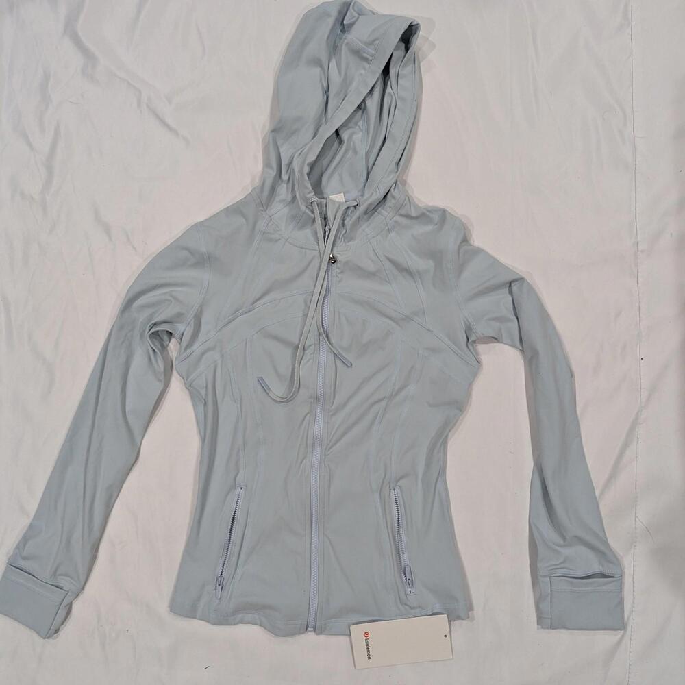 Lululemon Hooded Define Jacket Nulu Size 8 Starch Blue STRH Light Blue Zip NWT - Picture 2 of 7